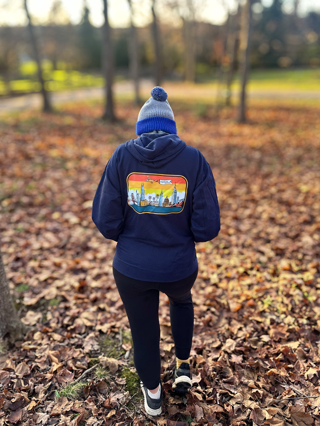 Retro Skyline Zip Up Hoodie