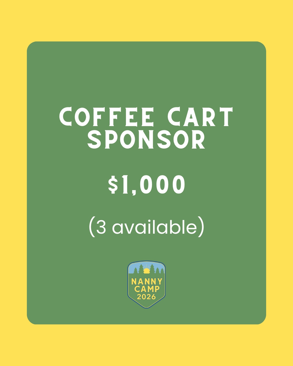 Coffee Cart Sponsor
