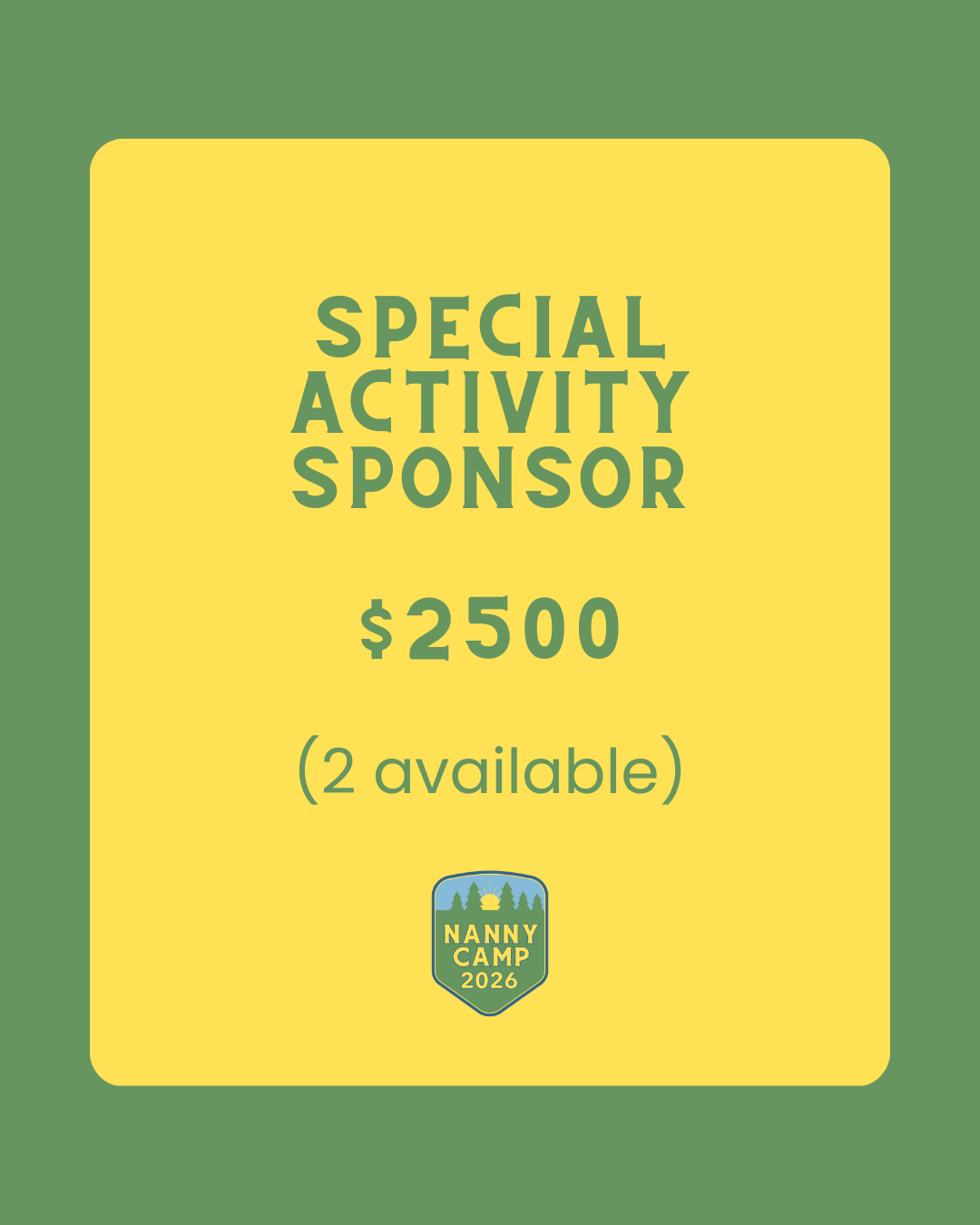 Special Activity Sponsor