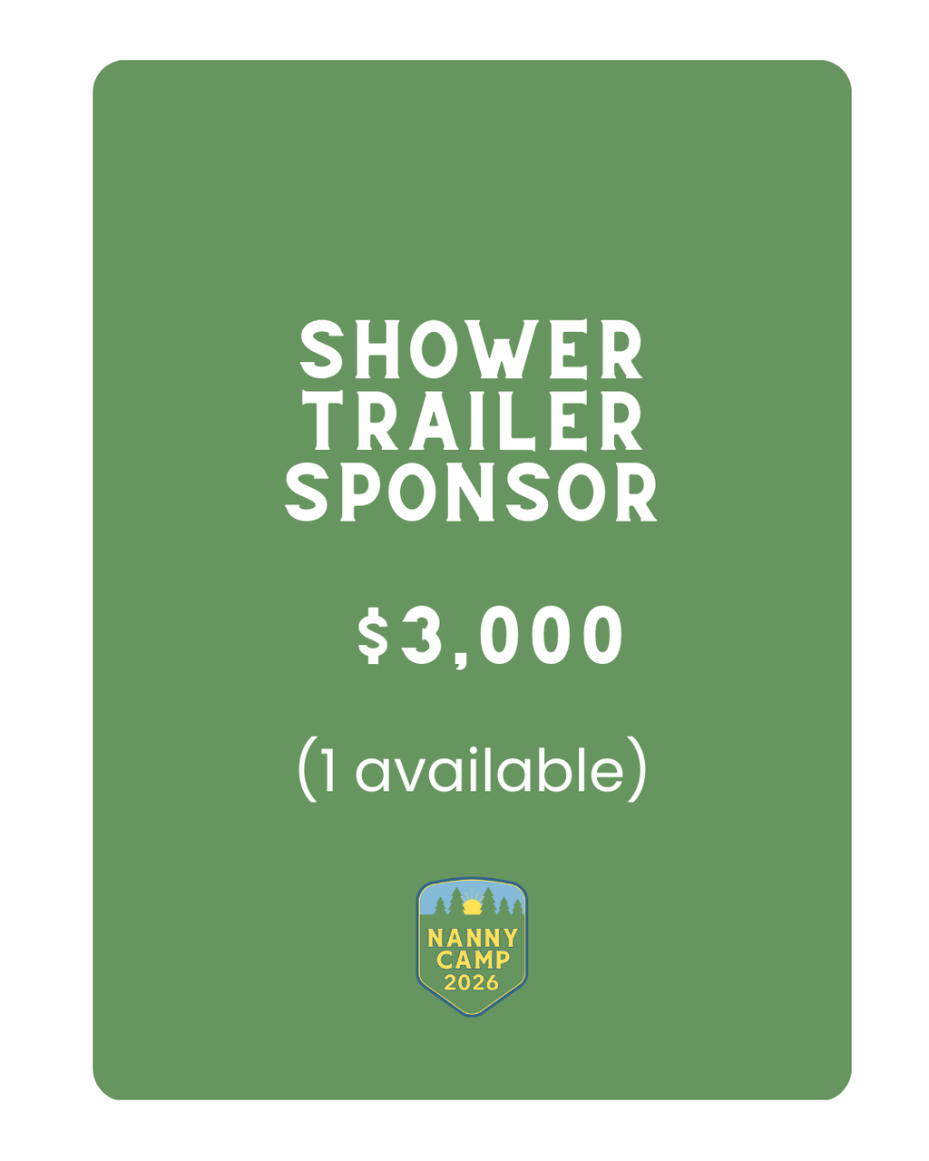 Shower Trailer Sponsor