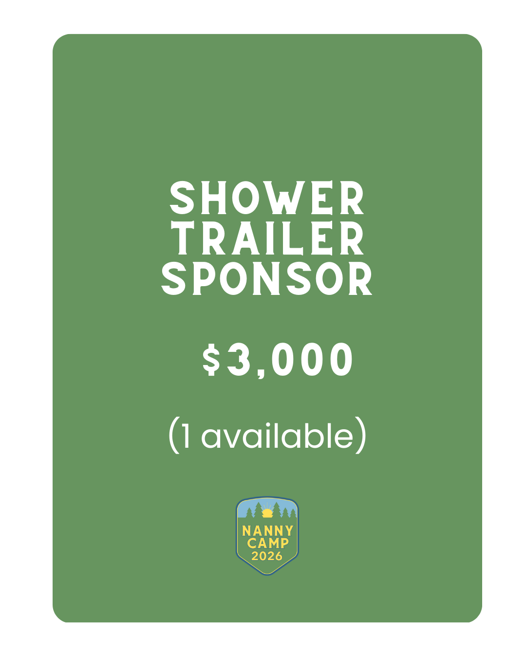 Shower Trailer Sponsor