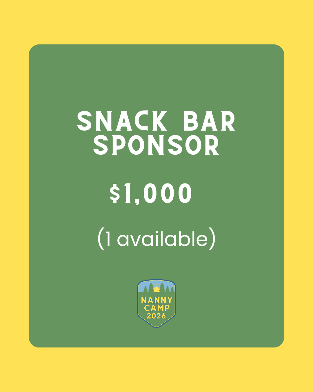 Snack Sponsor